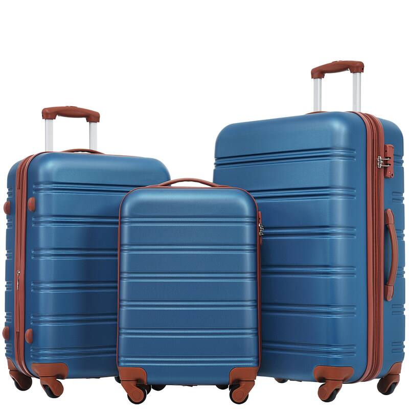 3Piece Luggage Set Hardside Spinner Suitcase w/ TSA Lock 20" 24' 28